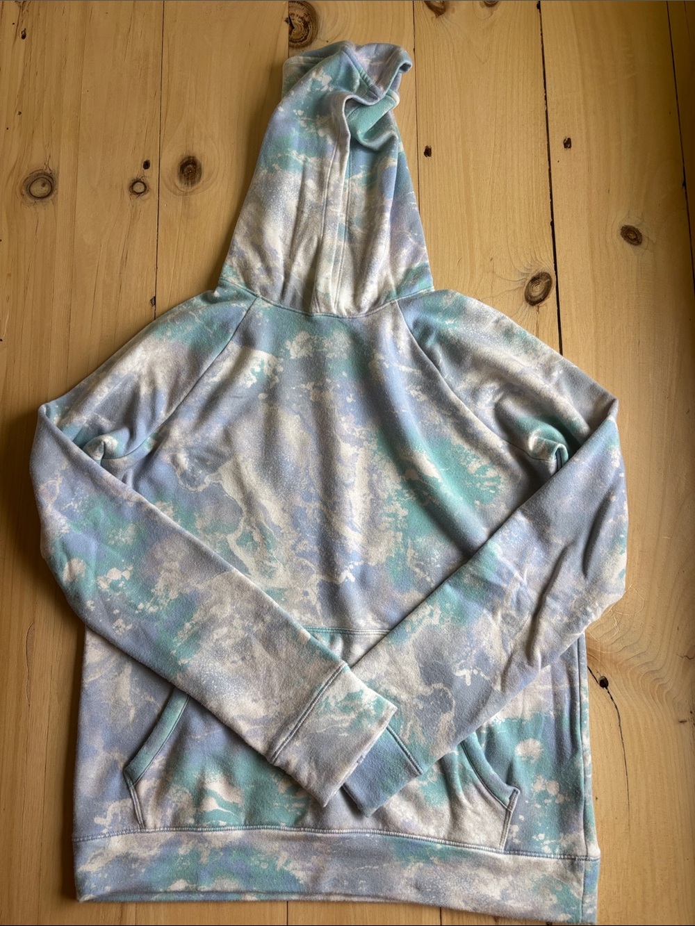 Athleta Girls Tie-Dye Pastel Hoodie - Blue, Green, Cream